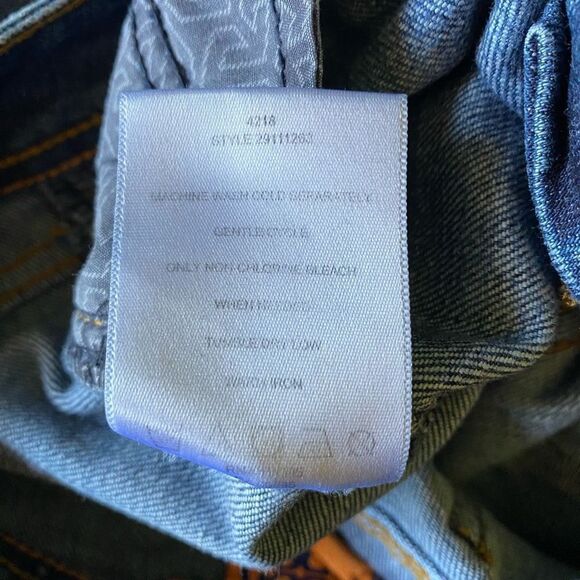 Tory Burch Classic Bootcut Jeans Denim Medium Wash Low Rise Size 25 Waist - Picture 10 of 10